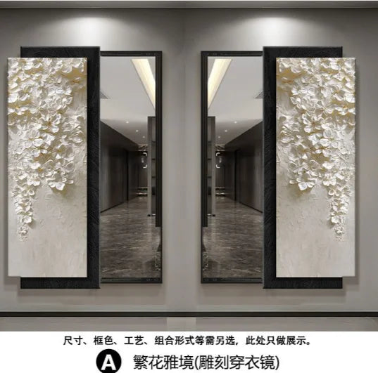 Ornament Aesthetic Mirror Bedroom Flexible Rectangle Creative Mirror Modern Design Espejo Maquillaje Luz House Accessories