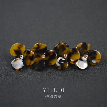 Women Hair Accessories High Quality Sweet Pearls Acrylic Flower Hair Barrette Vintage Hair Clip For Girls