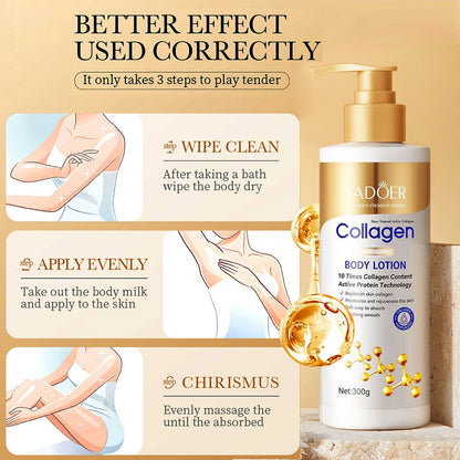 Collagen Body Lotion for Firming & Hydration - Intense Moisturizer Anti-Aging Skin for Dry, Sagging Skin, Nourishment 300g/pc