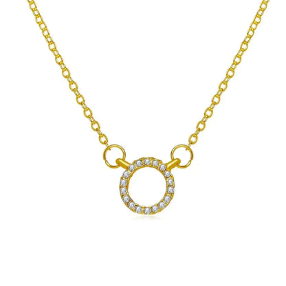 Delysia King  2021 new geometric clavicle chain creative retro simple full  circle necklace
