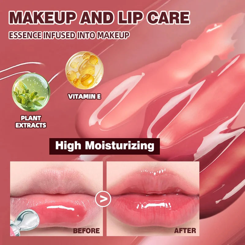 Moisturizing Lip Lotion Essence Volumizing Lip Glaze Women's Moisturizing and Moisturizing Natural Lip Gloss Hydrating Lip Gloss