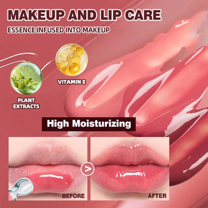 Moisturizing Lip Lotion Essence Volumizing Lip Glaze Women's Moisturizing and Moisturizing Natural Lip Gloss Hydrating Lip Gloss