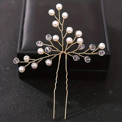 Hair Pins Hair Accessories For Women Wedding Accessories Hair Clips Jewelry Rhinestone Pearl Flower Hair Clip Pins Headpiece