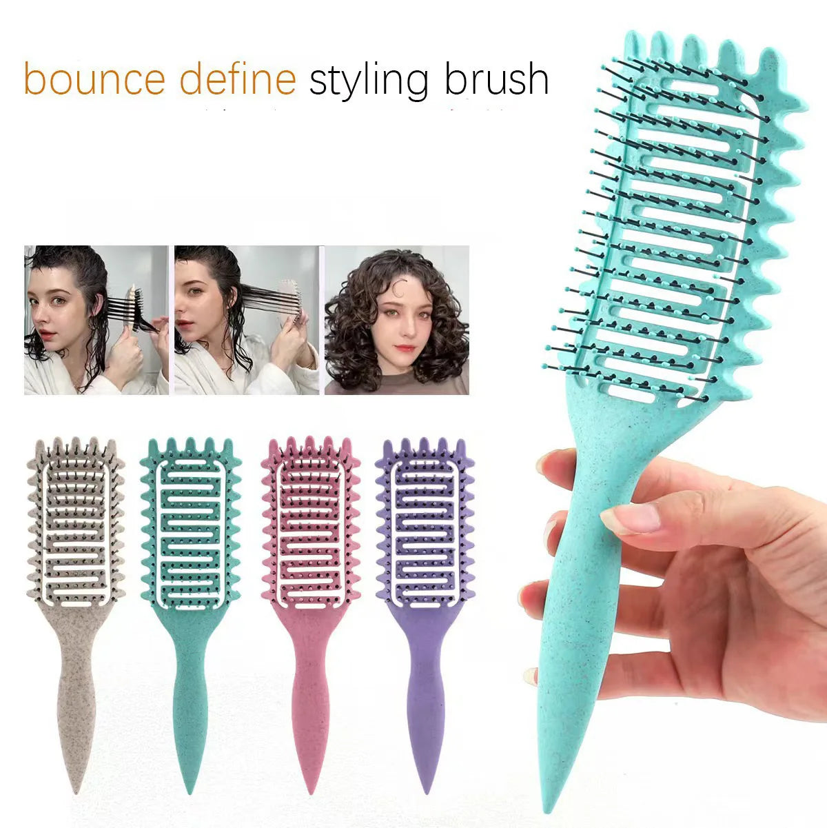 1PC Hair Massage Comb Bristle Nylon Hairbrush Curly Detangle Hair Brush for Salon Hairdressing Tools