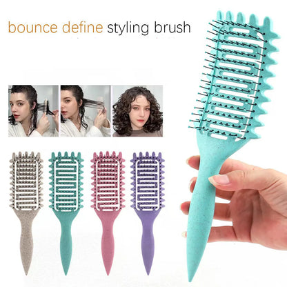 1PC Hair Massage Comb Bristle Nylon Hairbrush Curly Detangle Hair Brush for Salon Hairdressing Tools