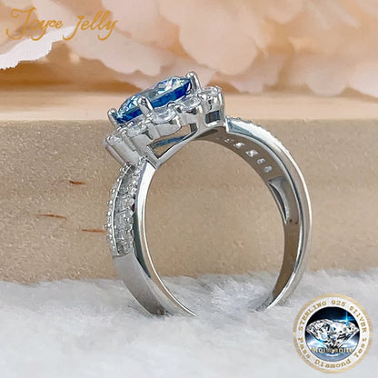 JoyceJelly 2ct Moissanite Rings With GRA Certifi for Cham Lady D Color VVS Moissanite Gemstone Dating Wedding Party Jewerly Gift