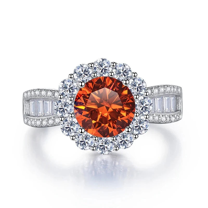JoyceJelly 2ct Moissanite Rings With GRA Certifi for Cham Lady D Color VVS Moissanite Gemstone Dating Wedding Party Jewerly Gift