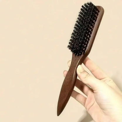 Boar Bristle Hair Brush (Unisex) - Fragrance-Free Professional Barber Styling Bristle Brush, Suitable for Thick/Fine Hair