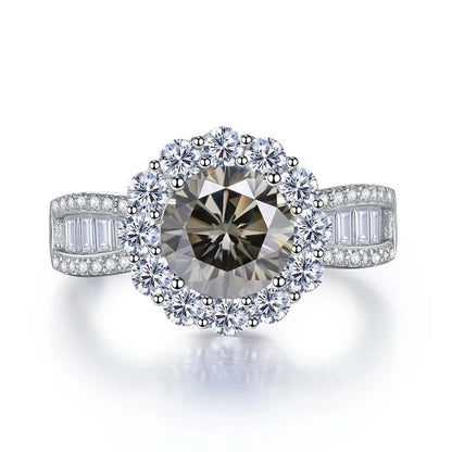 JoyceJelly 2ct Moissanite Rings With GRA Certifi for Cham Lady D Color VVS Moissanite Gemstone Dating Wedding Party Jewerly Gift