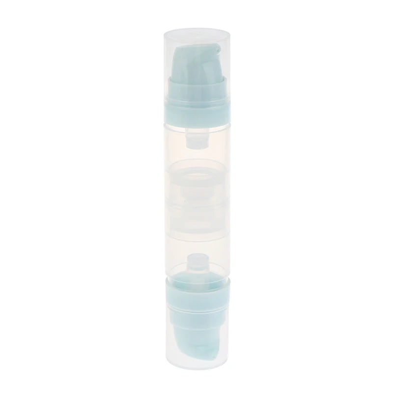 ●5ml+5ml Double Headed Vacuum Press Type Spray/Lotion Bottle Refillable Makeup Cosmetics Cream Gel Moisturizers Liquid Container