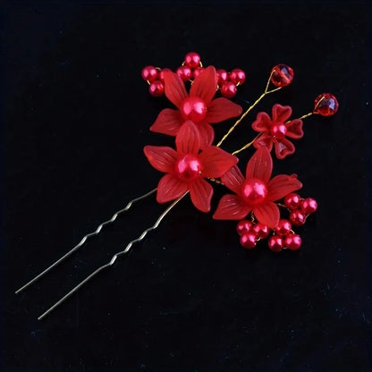 Hair Pins Hair Accessories For Women Wedding Accessories Hair Clips Jewelry Rhinestone Pearl Flower Hair Clip Pins Headpiece
