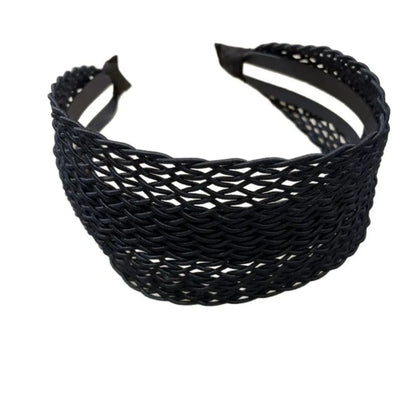 Hair Accessories Relaxed Hollow Woven Women Headband Wide Edge High Skull Top Hair Hoop Hair Ornament Women Girls