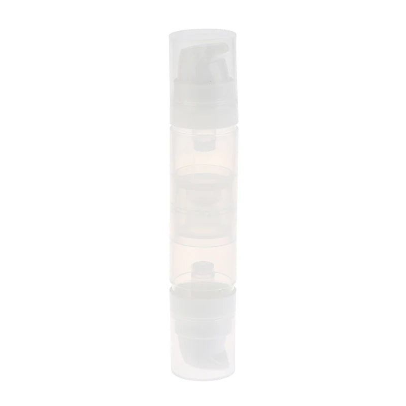 ●5ml+5ml Double Headed Vacuum Press Type Spray/Lotion Bottle Refillable Makeup Cosmetics Cream Gel Moisturizers Liquid Container