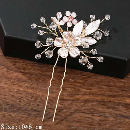 Hair Pins Hair Accessories For Women Wedding Accessories Hair Clips Jewelry Rhinestone Pearl Flower Hair Clip Pins Headpiece
