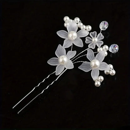 Hair Pins Hair Accessories For Women Wedding Accessories Hair Clips Jewelry Rhinestone Pearl Flower Hair Clip Pins Headpiece