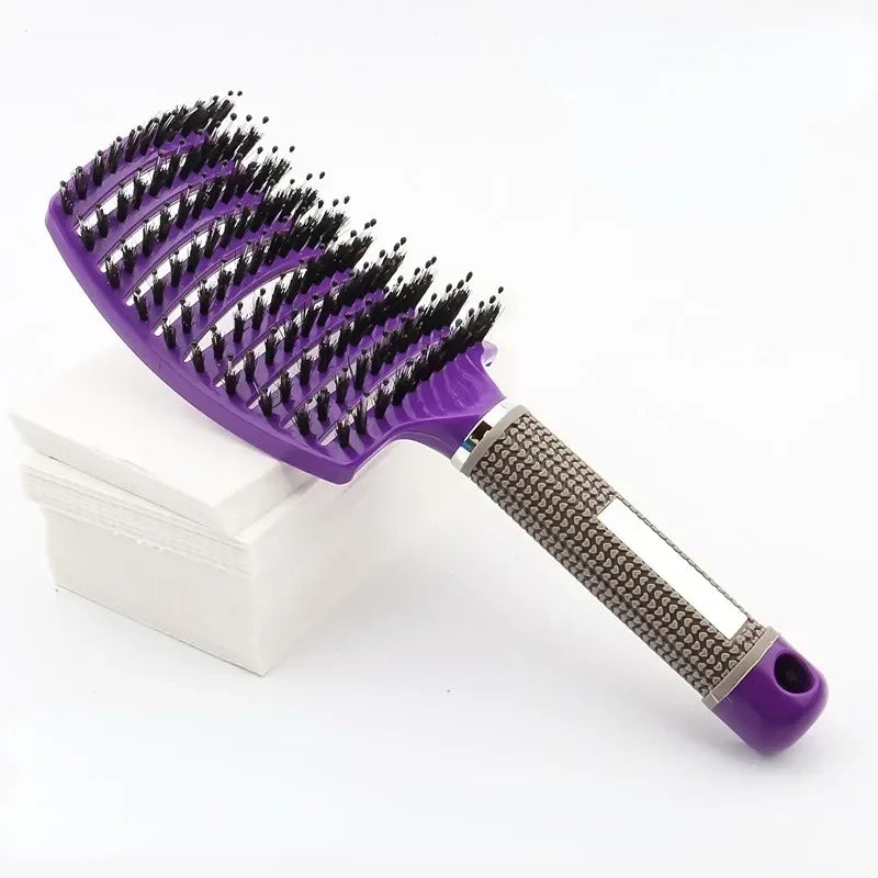 Hairbrush Bristle Nylon Women Wet Curly Detangle Hair Brush Hair Brushes Scalp Massage Comb for Salon Hairdressing Styling Tools