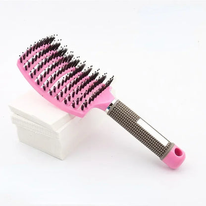 Hairbrush Bristle Nylon Women Wet Curly Detangle Hair Brush Hair Brushes Scalp Massage Comb for Salon Hairdressing Styling Tools