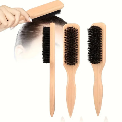 Bristle Hair Brush, Natural Bristle Detangler Brush for Women, Smoothing & Shining Hair, Ideal for Daily Styling & Home Use