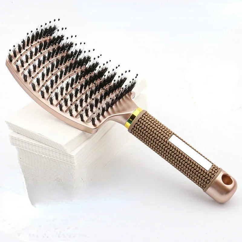 Hairbrush Bristle Nylon Women Wet Curly Detangle Hair Brush Hair Brushes Scalp Massage Comb for Salon Hairdressing Styling Tools