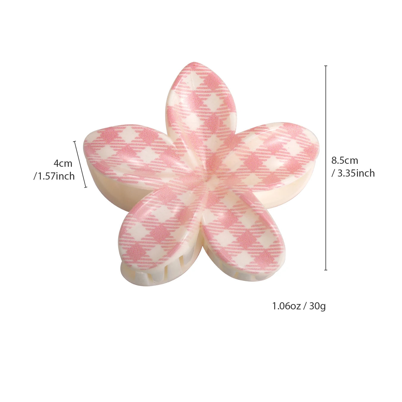 Cute and Pastel Hair Accessories: Checkered Bows, Cherry Blossoms, and Frangipani Hair Clips for Girls (Back-of-Head Hairpins)