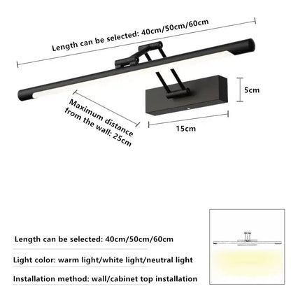 Mirror Front Light LED Bathroom Cabinet Dressing Table Mirror Light Foldable Telescopic Mirror Cabinet  Dedicated  Light