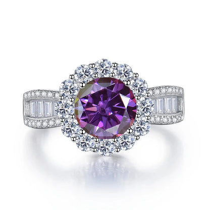 JoyceJelly 2ct Moissanite Rings With GRA Certifi for Cham Lady D Color VVS Moissanite Gemstone Dating Wedding Party Jewerly Gift