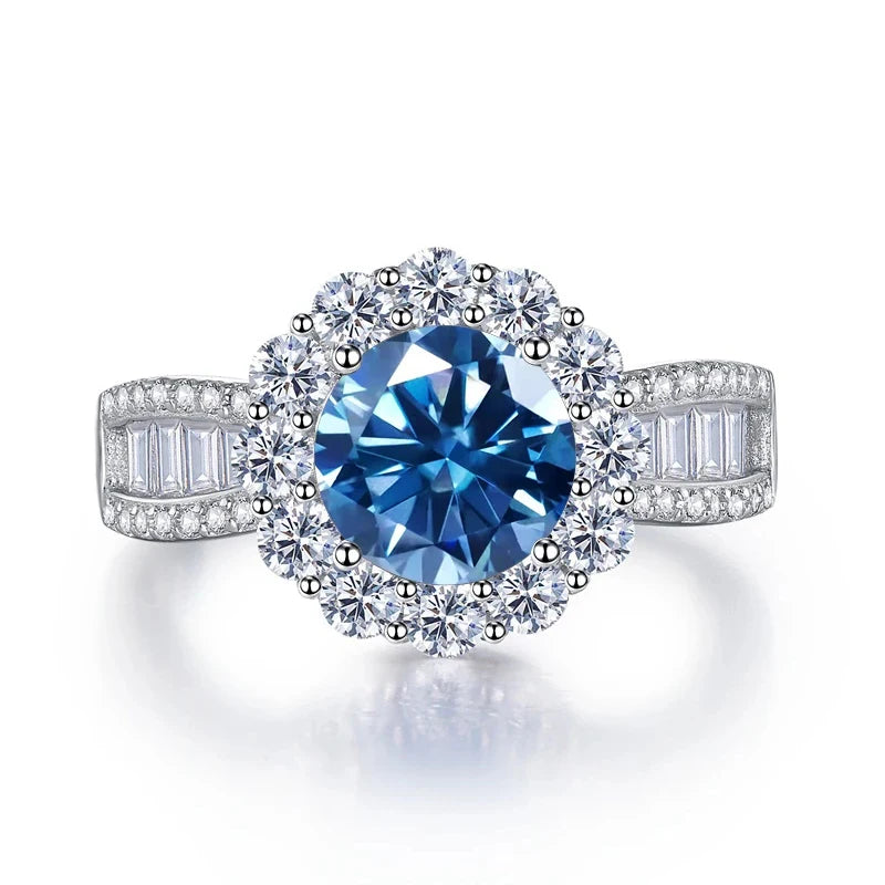 JoyceJelly 2ct Moissanite Rings With GRA Certifi for Cham Lady D Color VVS Moissanite Gemstone Dating Wedding Party Jewerly Gift