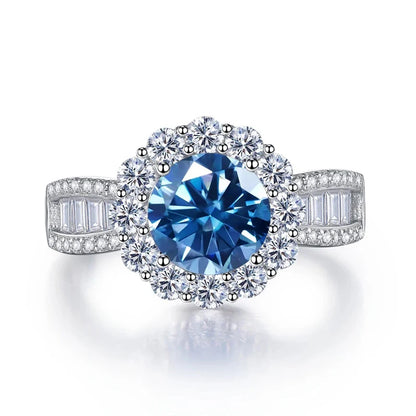 JoyceJelly 2ct Moissanite Rings With GRA Certifi for Cham Lady D Color VVS Moissanite Gemstone Dating Wedding Party Jewerly Gift