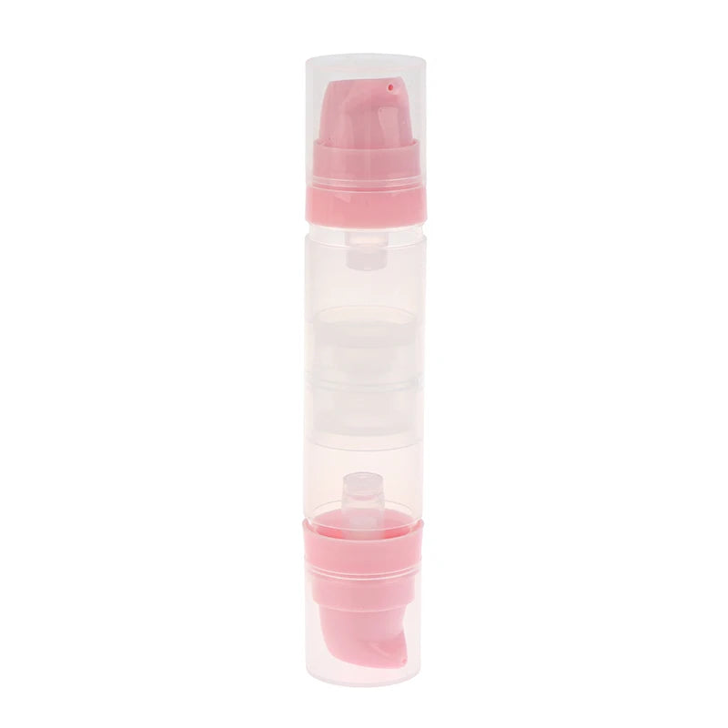 ●5ml+5ml Double Headed Vacuum Press Type Spray/Lotion Bottle Refillable Makeup Cosmetics Cream Gel Moisturizers Liquid Container