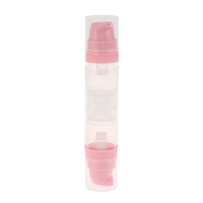 ●5ml+5ml Double Headed Vacuum Press Type Spray/Lotion Bottle Refillable Makeup Cosmetics Cream Gel Moisturizers Liquid Container