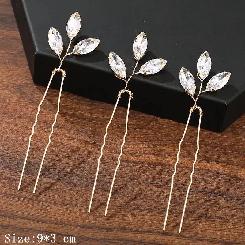 Hair Pins Hair Accessories For Women Wedding Accessories Hair Clips Jewelry Rhinestone Pearl Flower Hair Clip Pins Headpiece