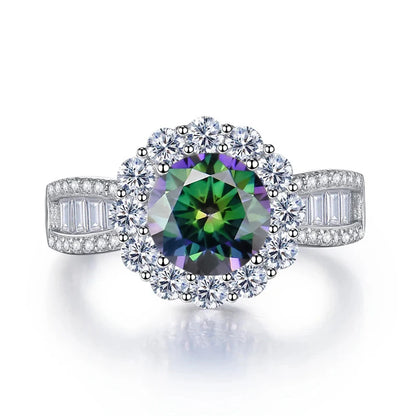 JoyceJelly 2ct Moissanite Rings With GRA Certifi for Cham Lady D Color VVS Moissanite Gemstone Dating Wedding Party Jewerly Gift