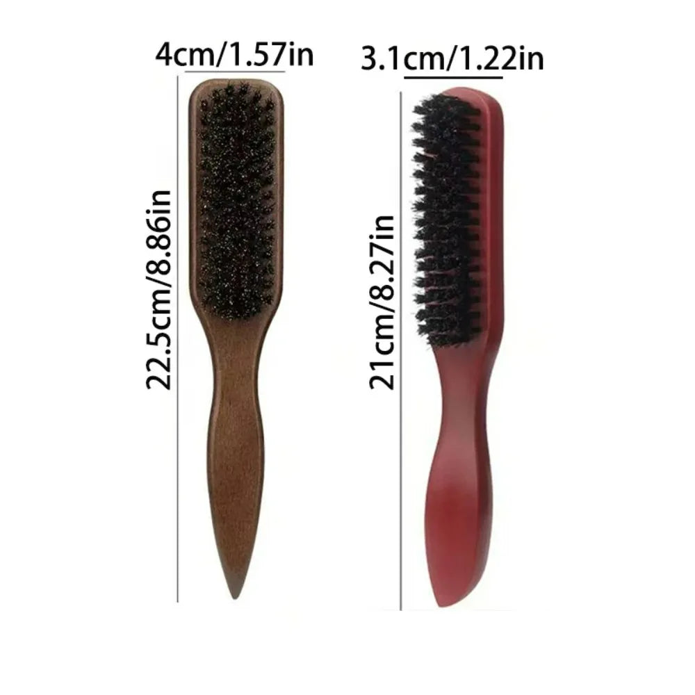 Boar Bristle Hair Brush (Unisex) - Fragrance-Free Professional Barber Styling Bristle Brush, Suitable for Thick/Fine Hair