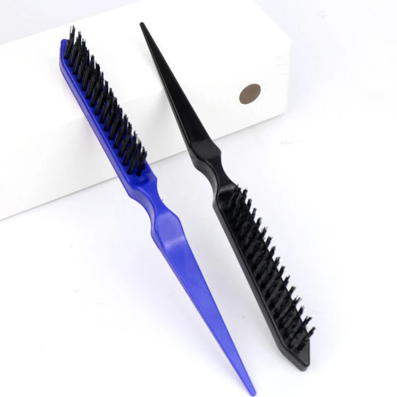 Salon Teasing Back Hair DIY Brushes Boar Bristle Wood Slim Line Comb Hairbrush Extension Hairdressing Professional Styling Tools