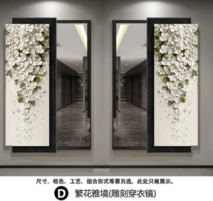 Ornament Aesthetic Mirror Bedroom Flexible Rectangle Creative Mirror Modern Design Espejo Maquillaje Luz House Accessories