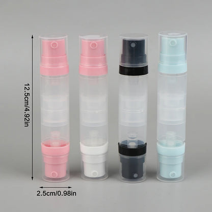 ●5ml+5ml Double Headed Vacuum Press Type Spray/Lotion Bottle Refillable Makeup Cosmetics Cream Gel Moisturizers Liquid Container
