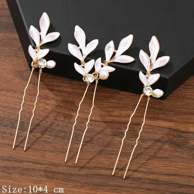 Hair Pins Hair Accessories For Women Wedding Accessories Hair Clips Jewelry Rhinestone Pearl Flower Hair Clip Pins Headpiece