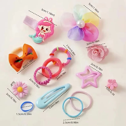Hair Accessories 718 Pieces Girl Hair Clips Hairbands Elastic Bands Sets Ponytail Holders Small Hair Ties Elastic Hairbands