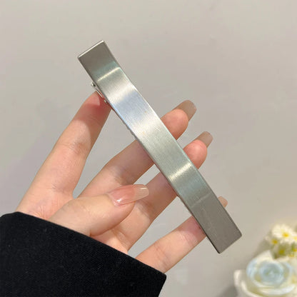 Korean Women Elegant Hair Clips Barrettes for Girls Metal Hair Claws Hairpin Bangs Duckbill Clip Ponytail Fashion Accessories