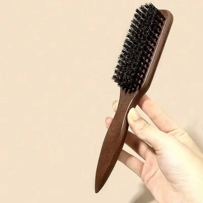 Boar Bristle Hair Brush (Unisex) - Fragrance-Free Professional Barber Styling Bristle Brush, Suitable for Thick/Fine Hair
