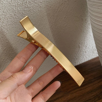 Korean Women Elegant Hair Clips Barrettes for Girls Metal Hair Claws Hairpin Bangs Duckbill Clip Ponytail Fashion Accessories