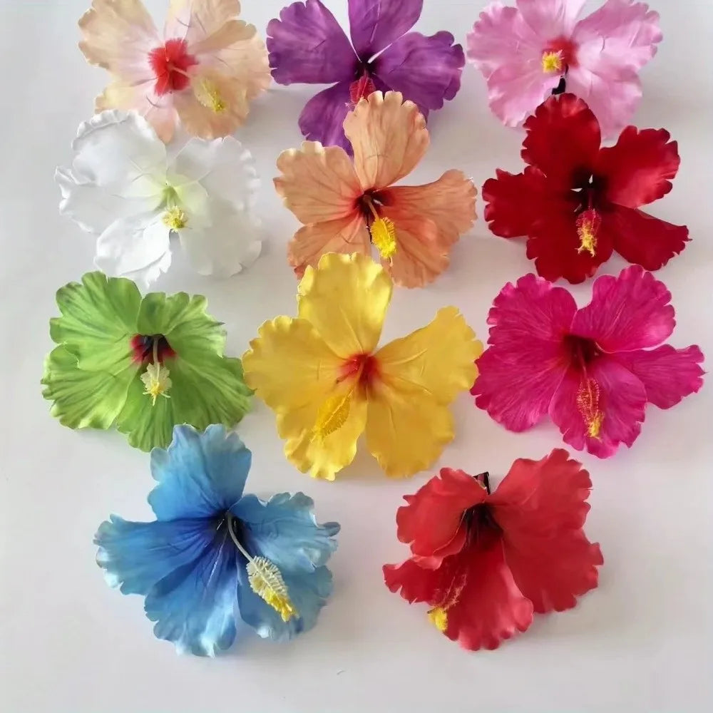 Hair Accessories Artificial Flower Hibiscus Flower Hair Clip Do Not Hurt Hair Bohemia Style Hearwear Bangs Hairpin Summer