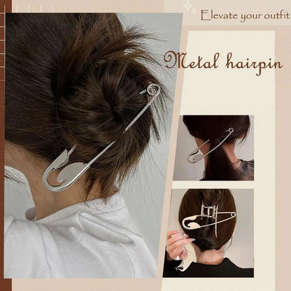New Large Safety Pin Metal Hair Claws Barrettes For Women Girls Hair Accessories Hairclips Hairpins Headwear Gifts