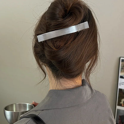 Korean Women Elegant Hair Clips Barrettes for Girls Metal Hair Claws Hairpin Bangs Duckbill Clip Ponytail Fashion Accessories