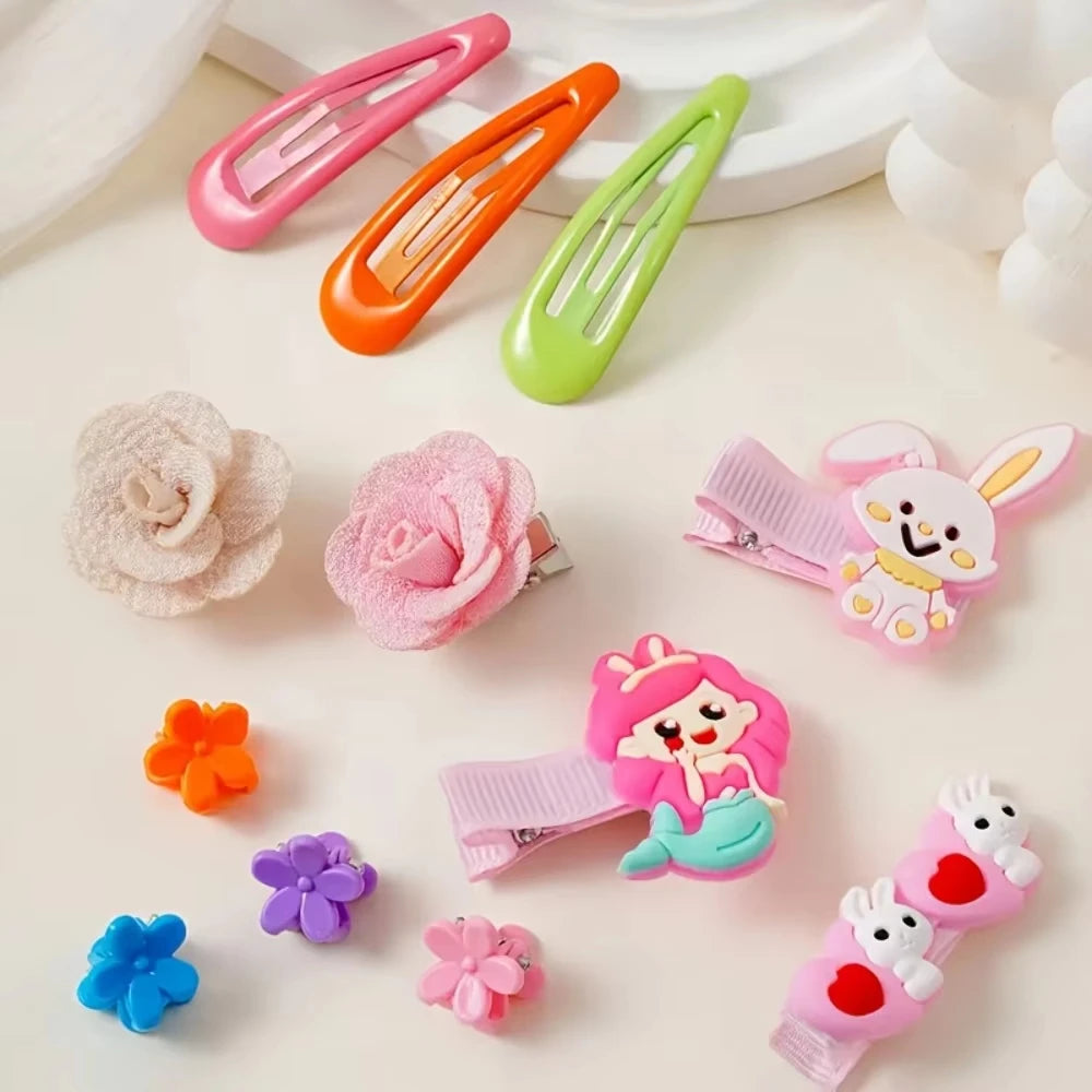 Hair Accessories 718 Pieces Girl Hair Clips Hairbands Elastic Bands Sets Ponytail Holders Small Hair Ties Elastic Hairbands