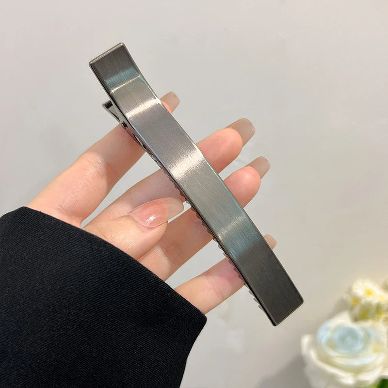 Korean Women Elegant Hair Clips Barrettes for Girls Metal Hair Claws Hairpin Bangs Duckbill Clip Ponytail Fashion Accessories