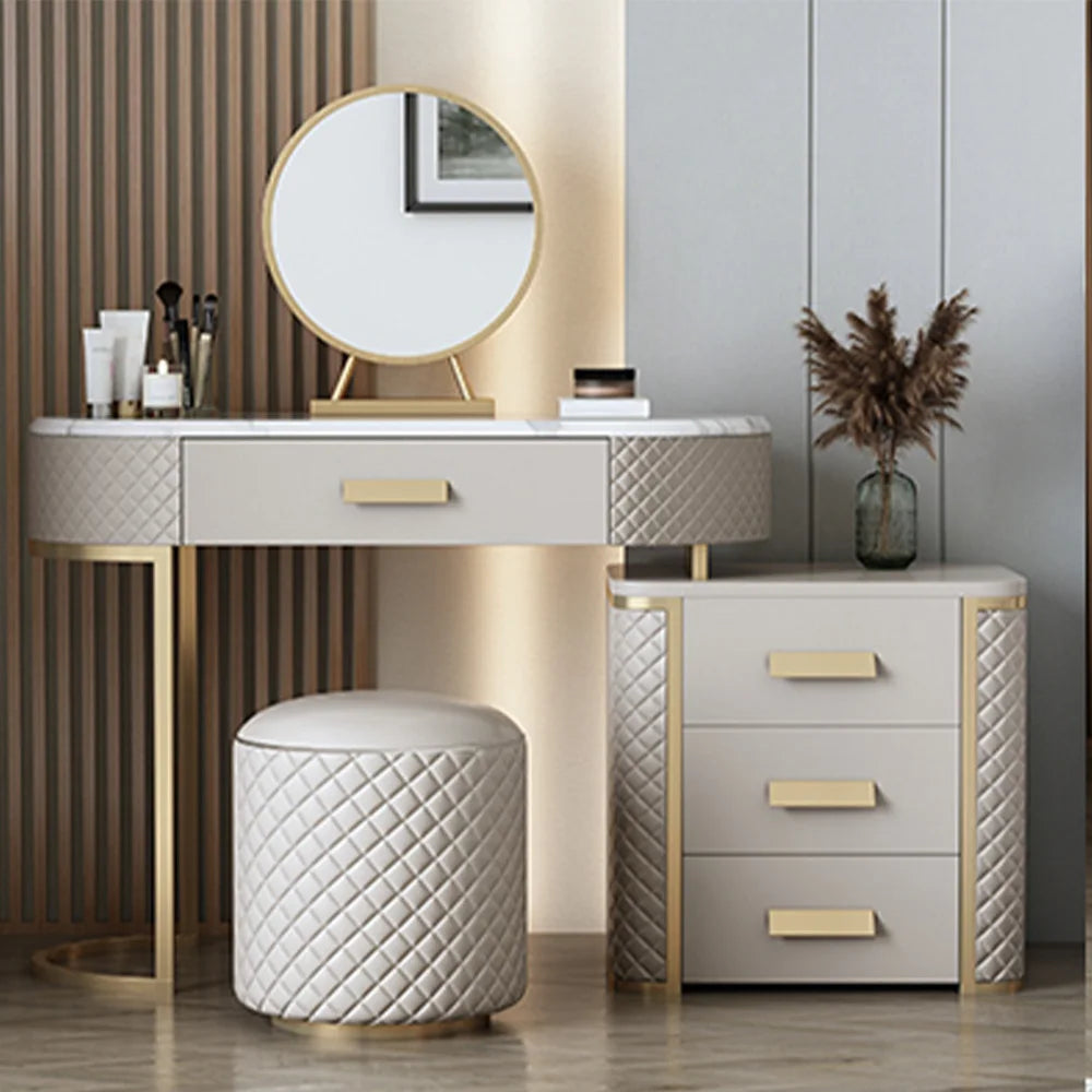 New Luxury Design Bedroom Home With Mirror High-quality Dressing Table Wooden Bedroom Furniture