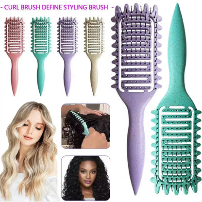1PC Hair Massage Comb Bristle Nylon Hairbrush Curly Detangle Hair Brush for Salon Hairdressing Tools