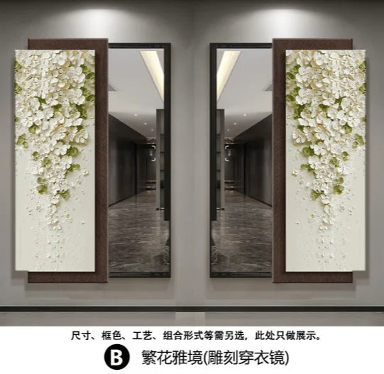 Ornament Aesthetic Mirror Bedroom Flexible Rectangle Creative Mirror Modern Design Espejo Maquillaje Luz House Accessories