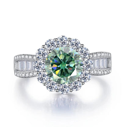 JoyceJelly 2ct Moissanite Rings With GRA Certifi for Cham Lady D Color VVS Moissanite Gemstone Dating Wedding Party Jewerly Gift